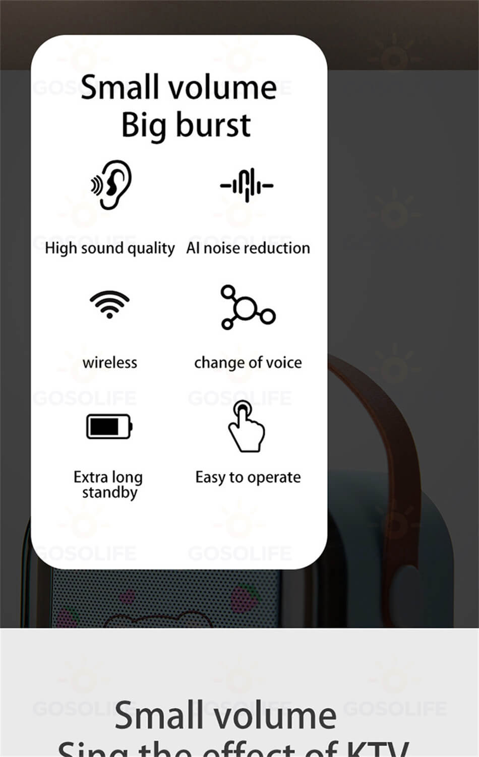 二人歌 Bluetooth ミニ カラオケ スピーカー マイク 2本付き 家庭用 カラオケセット マイクスピーカー ワイヤレス マイク 無線マイク LEDスピーカー 自宅 歌 練習 一人カラオケ デュエット 家庭カラオケ Android/iPhoneに対応 カラオケ機器 カラオケ練習