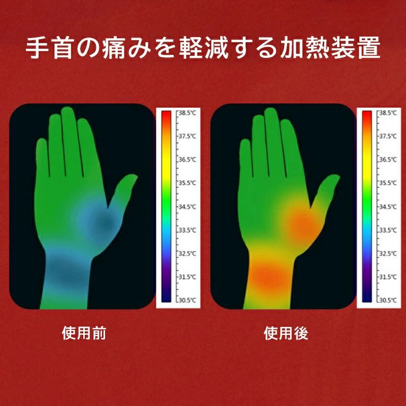 電気手首パッド 加熱 電熱 パッド 手首サポーター 3段階温度調整 usb給電 保温 血行促進 痛み緩和 矯正グッズ 男女兼用 バネ指 関節炎 腱鞘炎 親指 着圧サポーター 固定 圧縮 マッサージ