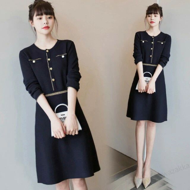 【商品コード】:【素材】:ポリエステル【カラー】:ネイビー ブラック【サイズ】:(約)x着丈:89cm(S) 90cm(M) 91cm(L) 92cm(XL) xバスト:76cm(S) 80cm(M) 84cm(L) 88cm(XL) x袖...