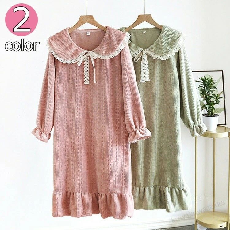 【商品コード】:【素材】:ポリエステル【カラー】:ピンク、グリーン【サイズ】:約x着丈:100cm(M) 105cm(L) xバスト:104cm(M) 112cm(L) x袖丈:52cm(M) 55cm(L) x肩幅:40.5cm(M) 42cm(L) 連携キーワード:ネグリジェ 冬 長袖ネグリジェ モコモコワンピース ロング丈 レースリボンネックネグリジェ 厚手フランネルナイトロープ 暖かいルームウェア ゆったりパジャマ レディース 大人可愛い オシャレ韓国風【商品コード】:【素材】:ポリエステル【カラー】:ピンク、グリーン【サイズ】:約x着丈:100cm(M) 105cm(L) xバスト:104cm(M) 112cm(L) x袖丈:52cm(M) 55cm(L) x肩幅:40.5cm(M) 42cm(L) 連携キーワード:ネグリジェ 冬 長袖ネグリジェ モコモコワンピース ロング丈 レースリボンネックネグリジェ 厚手フランネルナイトロープ 暖かいルームウェア ゆったりパジャマ レディース 大人可愛い オシャレ韓国風ネグリジェ 冬 長袖ネグリジェ モコモ インナー 下着 ナイトウエア 早い者勝ち ピンク グリーン M L