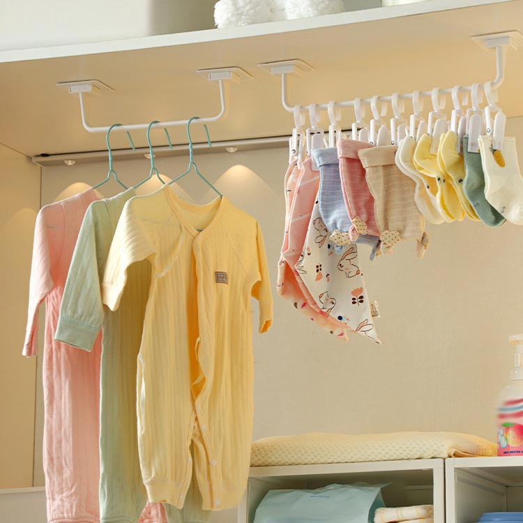 壁掛け フック付き 帽子掛け 壁面 衣類 ハンガーバー ウォールフック 壁掛けフック 2個セット ウォールハンガー 貼る 洋服掛け