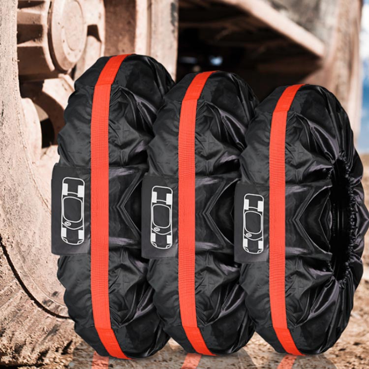 4枚セット ミニバン 軽自動車 タイヤ 厚手 自動車 SUV 保管 タイヤ収納 屋外 カー用品 カバー 収納袋 ..