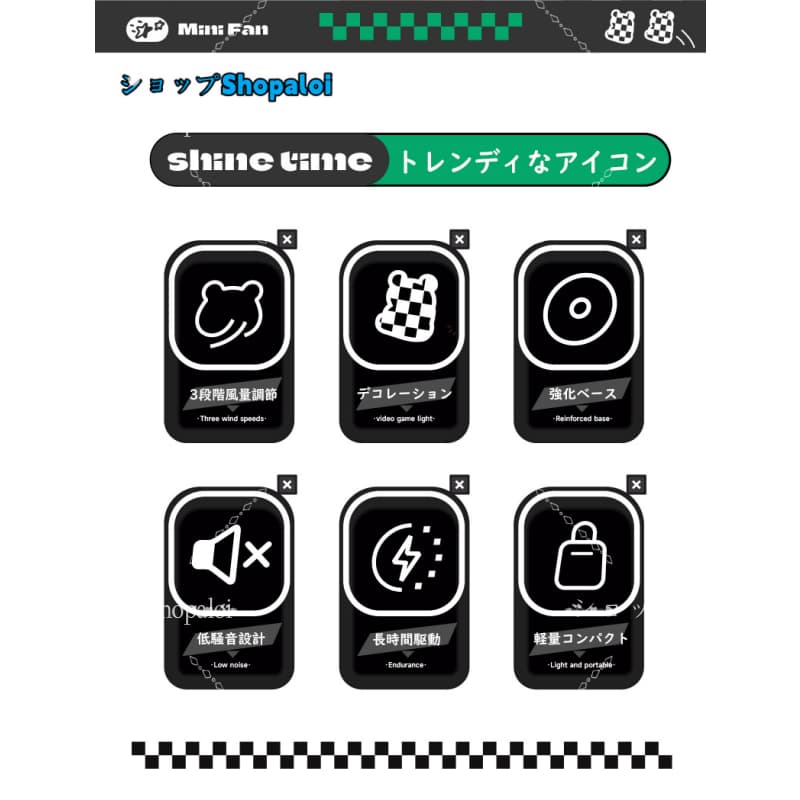 デュアルファン 卓上＆手持ち両用 - 2