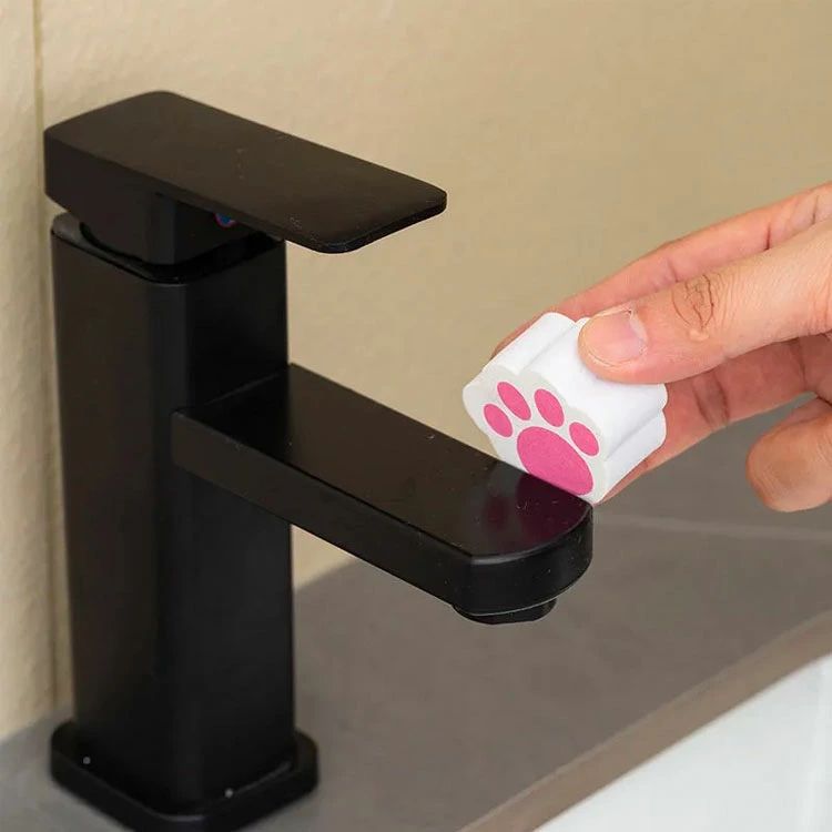 スリム 掃除グッズ 吸盤付き ミニ 結露 水あか お風呂 かわいい猫爪鏡クリーナー スポンジ 5個セット 磨き 掃除用品 洗面スポンジ コンパクト ミラー 水垢クリーナー 鏡・ガラス用 貼り付く うろこ取り