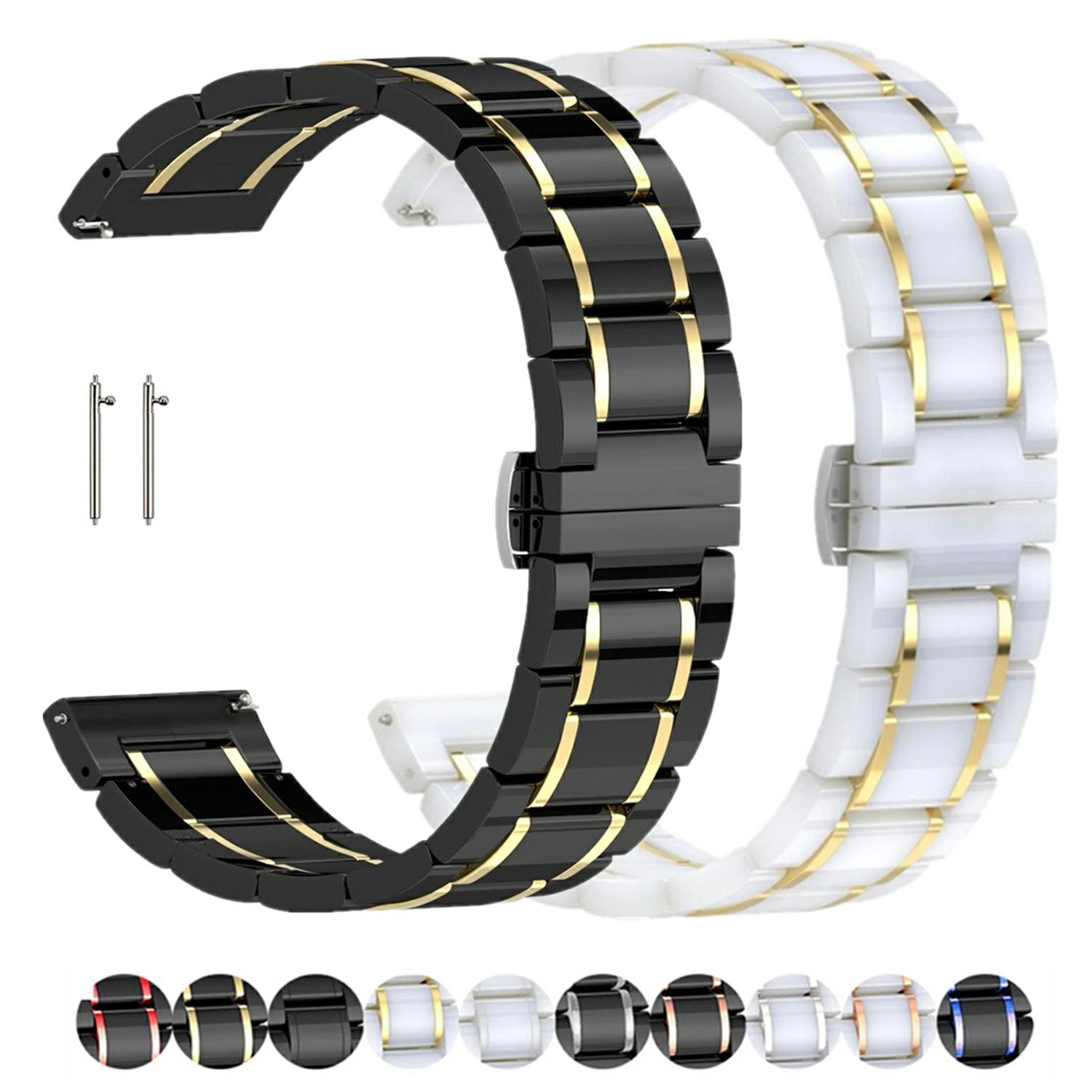 SWATCH - 【スーパーSALE】セラミック時計バンド スマートウォッチ時計バンド 五株セラミック時計ベルト ステンレス鋼中間 クイックリリース 20mm/22mm/23mm メンズウォッチ レディースウォッチ チバンド ベルト