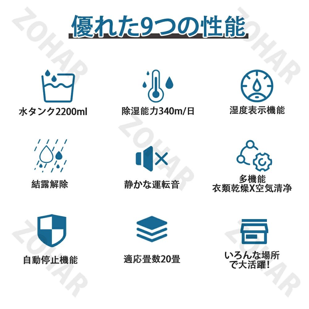 【スーパーSALE限定50%OFF】＼楽天第1位★iNVItop★品質保証／除湿機 衣類乾燥 除湿器 空気清浄機 梅雨対応 除湿乾燥機 2.2L 強力 除湿機 静音設計 軽量 除菌 消臭 LEDスクリーン 自動停止機能 湿気対策 パワフル 衣類乾燥除湿機 湿気対策 室内物干し 梅雨対応 湿気 カビ防止