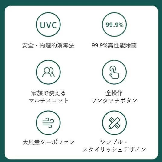 壁掛け式 カビ防止 歯ブラシ収納ホルダー/ケース 静音 UBS充電式 自動タイマー 自...