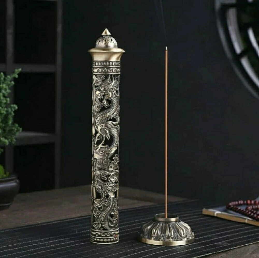 幻想 お香立て お香 置物 陶器 龍 縦香炉 匂い 家の装飾 古典 香バーナー アジアンテイスト 風流 線香..