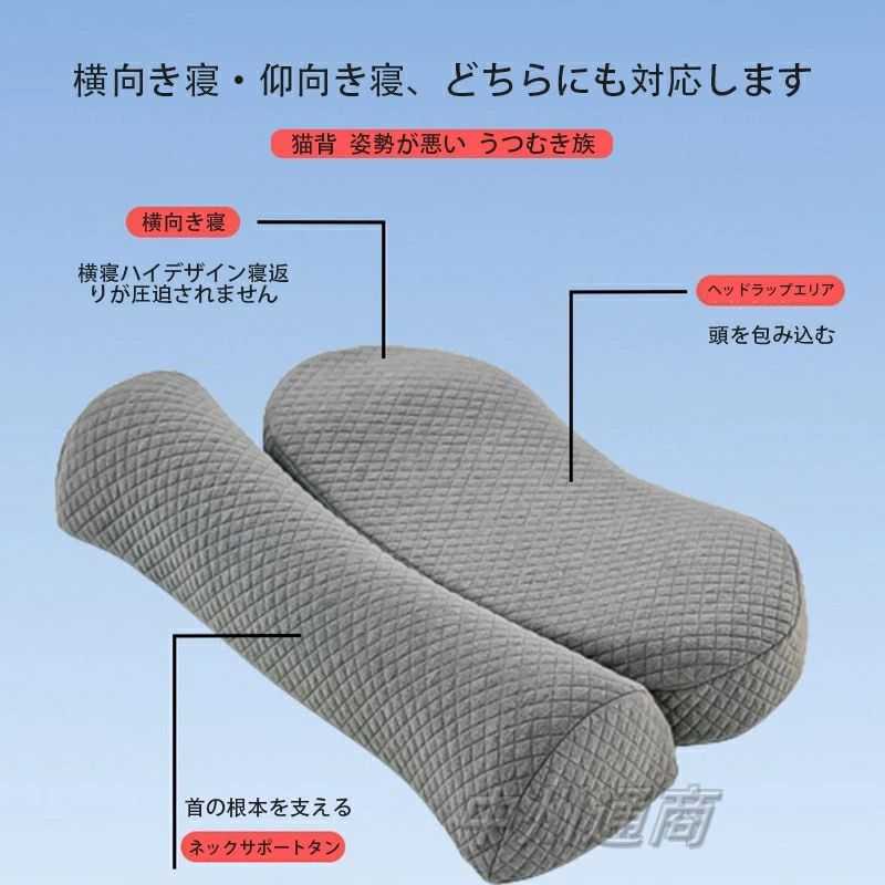 【在庫処分★当日発送】枕 快眠枕 低反発枕 頸椎枕 人間工学 超快適ハイテク頚椎牽引ケア枕 メモリーフォーム 頚椎牽引枕 頚椎 首ストレッチ 健康グッズ ケア枕 頸椎サポート ストレートネック枕 低反発 まくら 健康枕 頚椎牽引 矯正枕 解消 [2]