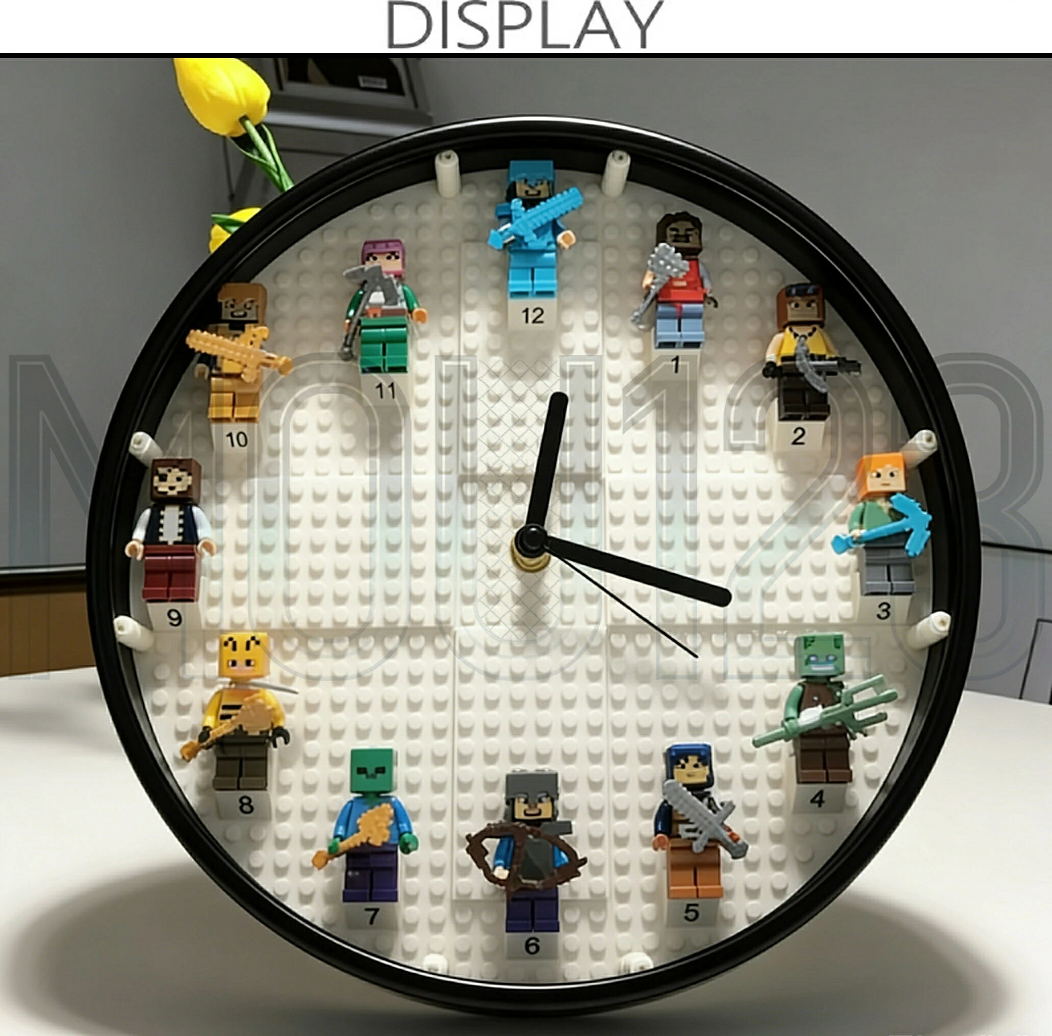 マイクラ ブロック 壁掛け時計 子供 DIY ウォールクロック デザイン インテリア 4色選べる かけ時計 壁掛時計 掛け時計 オシャレ 乾電池 静音 壁飾り 北欧 ジェネリック 家具 おしゃれ DIY 壁掛け時計 掛け時計 おもちゃ 誕生日 [3]