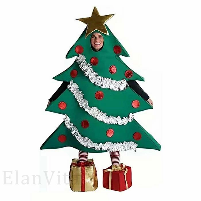 乐天商城 - クリスマス コスプレ クリスマスツリー メンズ レディース スーパーツリーマン かぶりもの 着ぐるみ 被り物 男女兼用 面白い おもしろ 面白コスプレ インスタ映え 衣装 パーティー イベント コスチ