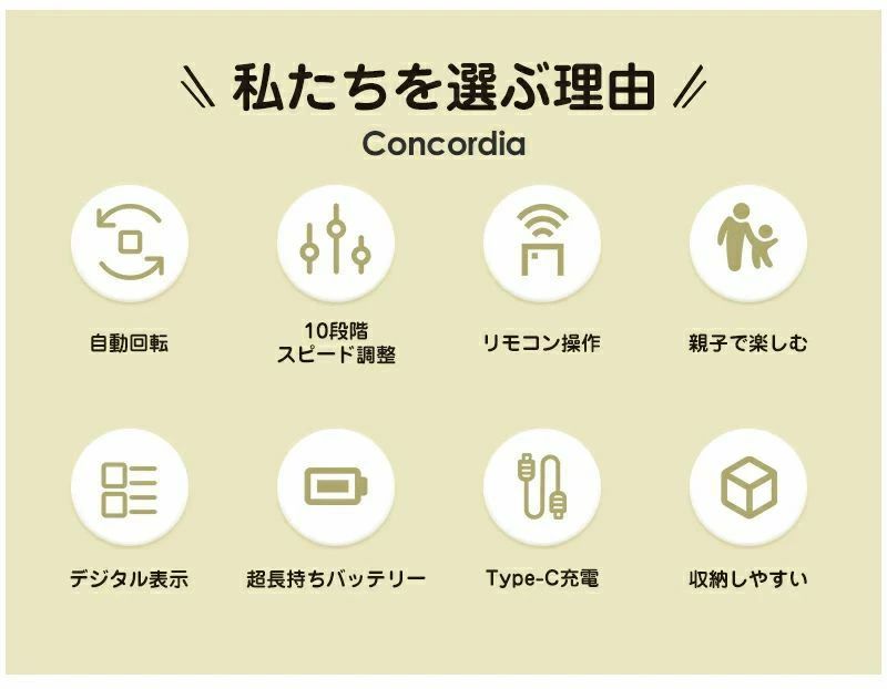 Concordia 縄あり USB充電式 スマート縄跳び機 スピード調整 電動縄跳び 自動回転 ...