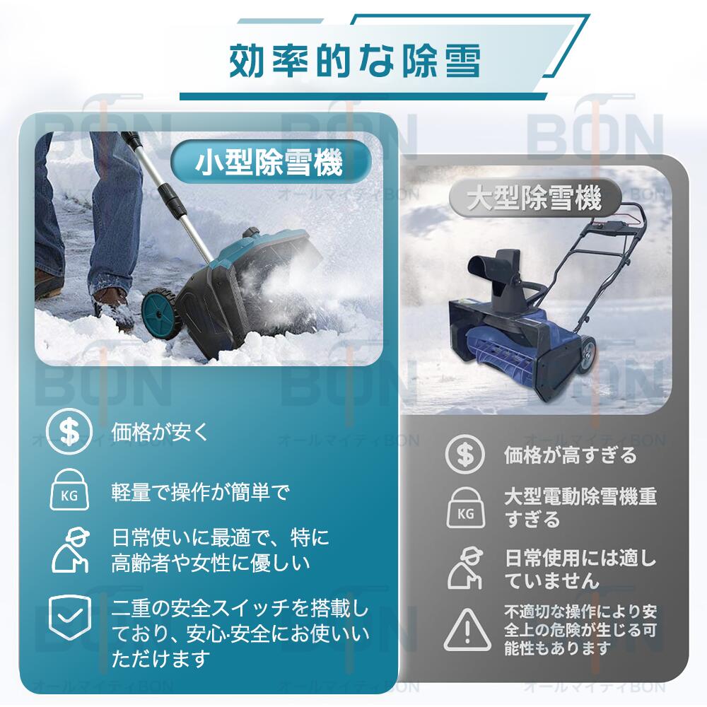 【2025最新登場 】電動除雪機 除雪機 充電式 コードレス除雪機 除雪幅33cm 雪かき ...