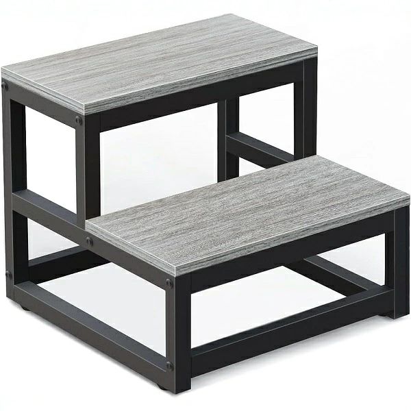 (38*38*35CM（2段）) 室内 スツール台 脚立 滑り止め ペットスロープ 2段ステップ台 足置き台 ステップ..