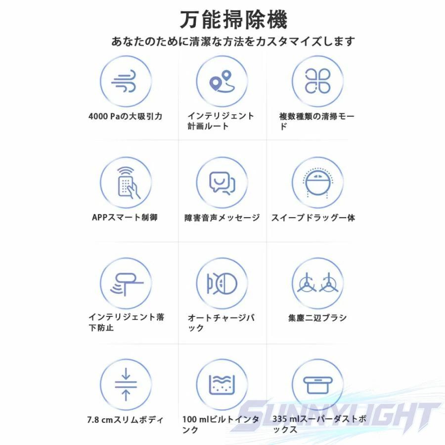 【2026年進化版】ロボット掃除機 お掃除ロボット 水拭き両用 7000Pa 強力吸引 水拭...
