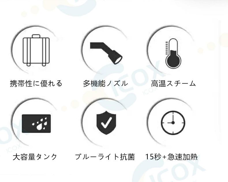 高温蒸気洗浄機 蒸気洗浄機 高圧 300000Paの高圧 120℃高温除菌 99.99%除菌率 消毒 ...