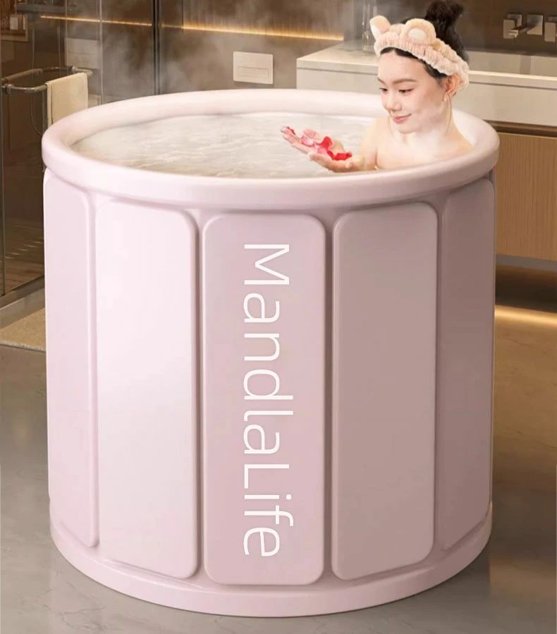 簡易浴槽 持ち運び浴槽 大人用 水風呂 ポータブルバスタブ シャワー 子供用 70*65cm スタイル キャンプ..