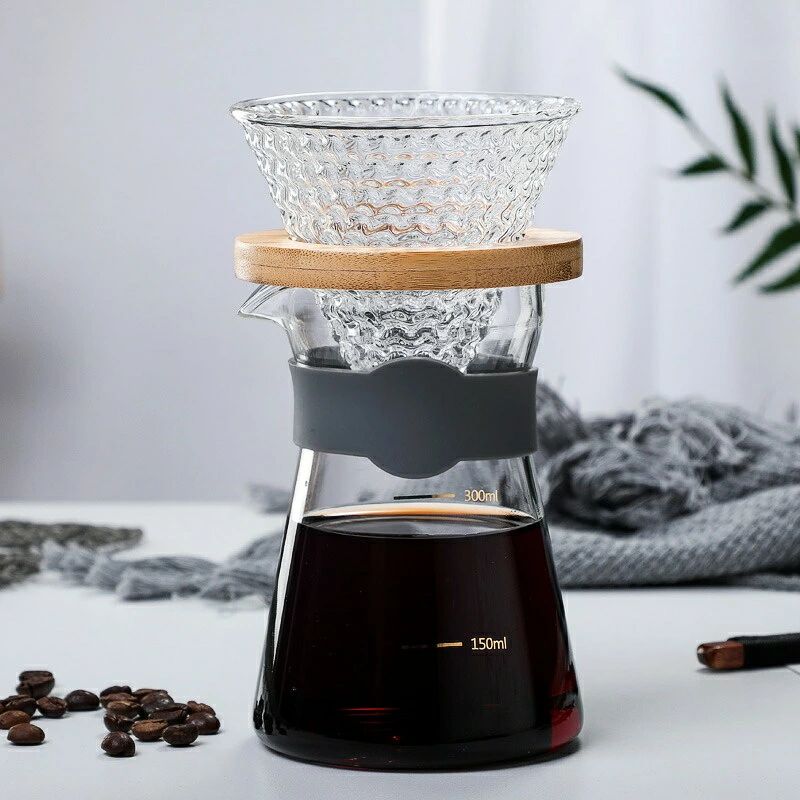 V60 ガラスドリッパー コーヒードリッパー 耐熱ガラス 1~2カップ用 円錐型 1つ穴 コーヒーロト ハンドドリッパー ドリッパーコーヒーコーヒーシリーズ コーヒー用品 珈琲 コーヒー器具