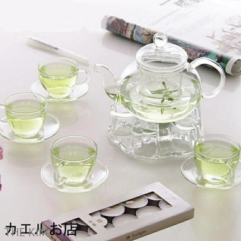乐天商城 - 茶器 セット ガラスポット ティーポット ティーカップ 耐熱透明 急須水出し茶ポット プレゼント ギフト ポータブル茶器