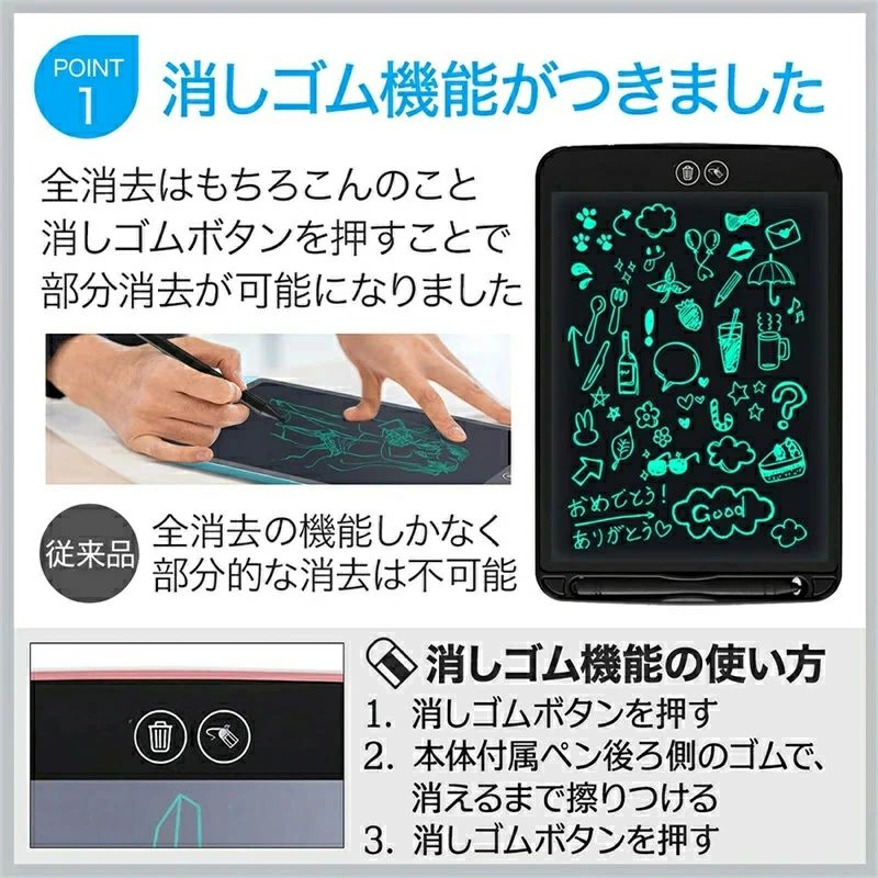 CW storeのペン2本付き 計算機 ビジネス電卓 電子メモ タッチペン付 パッド 電子メモ｜アングル3