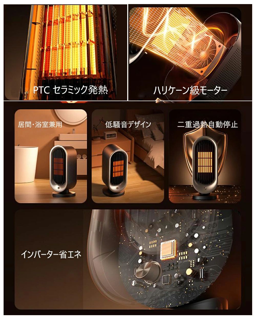 小型 3段定時 速暖 羽なし 速暖 リモコン付き ヒーター セラミックヒーター 静音 ...