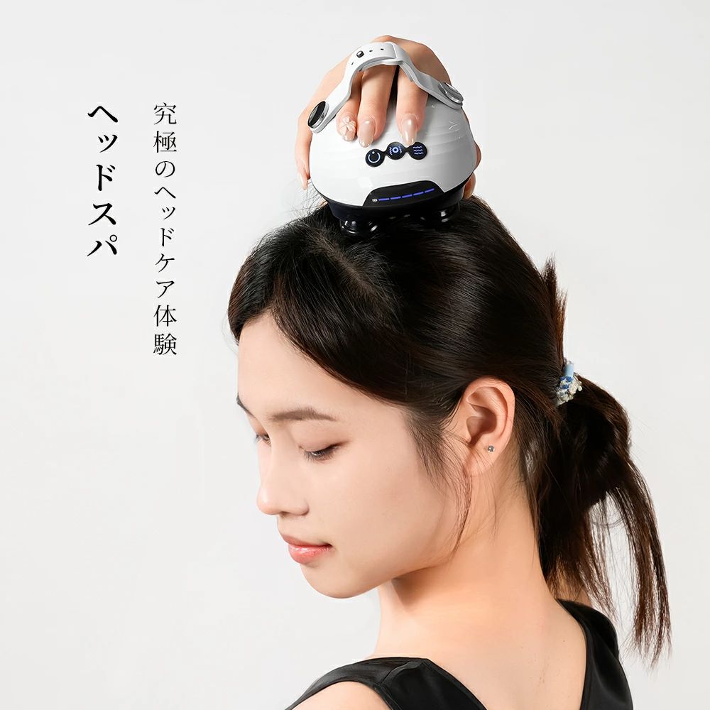 頭痛 首 美顔器 IPX7防水 腕 デコルテ 人気 ヘッドスパ 美容 誕生日 スパ 簡単操作 改善 頭 足 敬老の日 脚