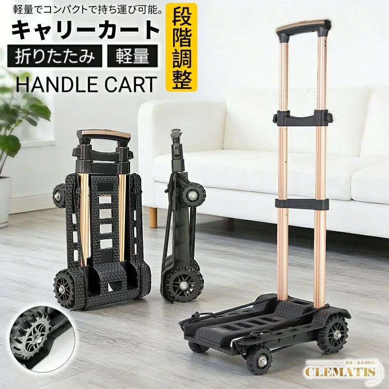 ＼業界大好評／キャリーカート 折りたたみ 軽量 家庭用 持ち運ぶ 小型カート タイヤ補強 コンパクト 引っ越し 荷物運び ゴミだし ショッピング 釣り キャンプ バーベキュー ピクニック