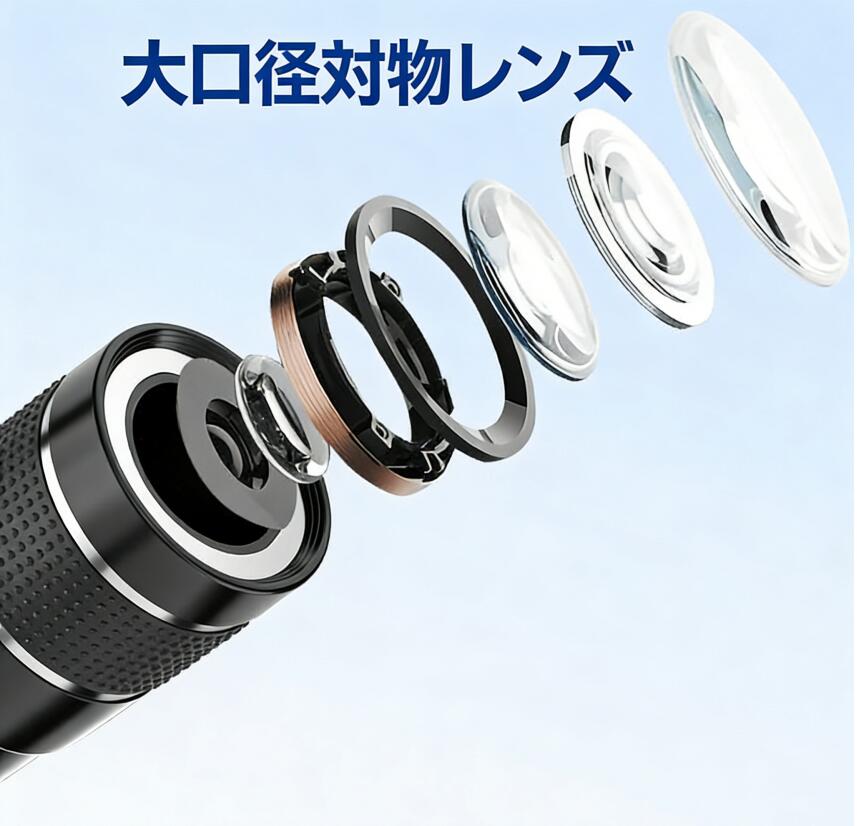 CW storeのスマホ 望遠レンズ iphone 単眼鏡 望遠鏡 8倍 レンズ 携帯用望遠レンズ スマホ望遠レンズ コンパクト 装着簡単 iOS&Androidに対応 野球観戦 運動会 コンサート 発表会 旅行 誕生日 プレゼント｜アングル3