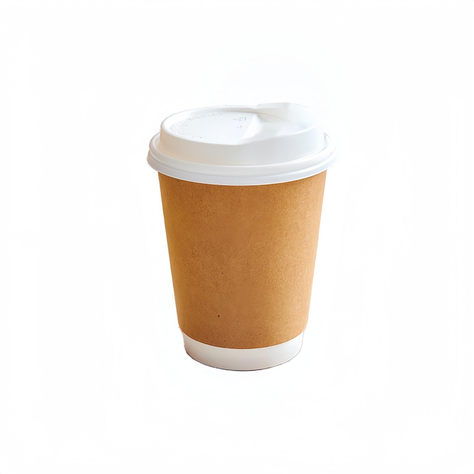 Paper Cups - 紙コップ 蓋付き 使い捨てコーヒーカップ 二重断熱 ペーパーコップ 400 50個セット | 業務用 厚紙カップ テイクアウト/カフェ/家庭用 (黒い蓋) (500 白いカップ+黒い蓋)