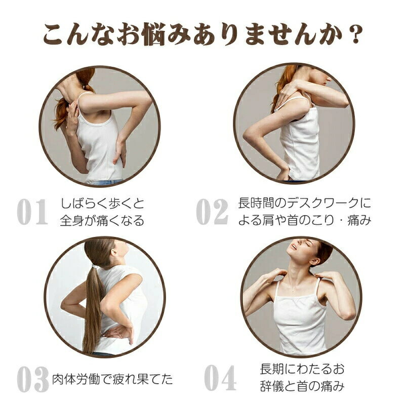 5階段強力振動 筋肉リラックス Type-C急速充電 全身リフレッシュ機 弾力アーム付き...