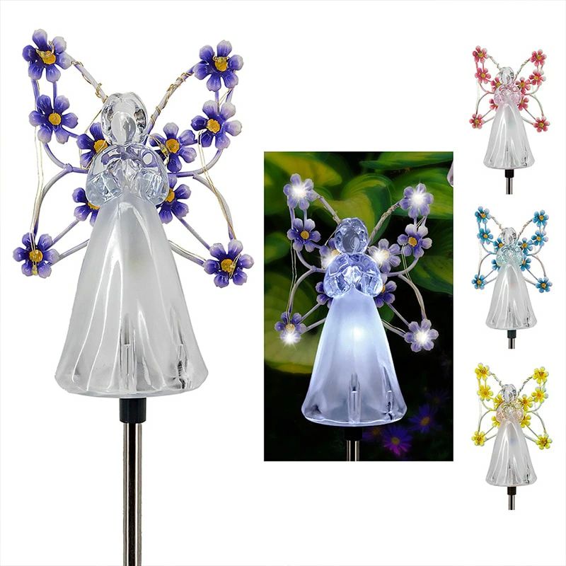 ■商品説明■●サイズ:9*13*79cm●バッテリー容量：1.2V 300Mah●ソーラーパネル：2V 40Ma●カラー:パープル、ピンク、ブルー、イエロー【装飾用ソーラーライト】このソーラーライトは雰囲気作りの装飾用のみです。照明の明るさが要求される場合、慎重に購入してください。【省エネと環境保護】ソーラーライトは太陽光を蓄電して動くソーラー充電式なので、外部電源を必要としません。電気代もかからず、地球環境にも優しいです。ソーラーパネルはライトの上にあります。昼間は直射日光の下に置いて、ソーラーパネルが自動充電し、太陽エネルギーを電気に変換します◇ ご注意曇りなど悪天候の場合、バッテリーが完全に充電されなかったり、照明が弱くなったり、照明時間が短くなったりします。1.使用前に必ず電源を入れてください。2.ガラス室、監視エリア、その他の照明時間が短いエリアへの設置には適していません（直射日光の当たる場所に6時間以上設置する必要があります）。※充電時間と点灯時間は目安ですので、天候により異なります。※実際の色や質感はパソコン環境により異なる場合があります。◇※日本語説明書は付属致しません。※仕様は予告なく変更する場合がございます。※ 全商品、「離島.一部地域」は別途 送料が掛かります。※検品を行っておりますが輸入品のため、多少の傷や汚れ等はご了承下さい。