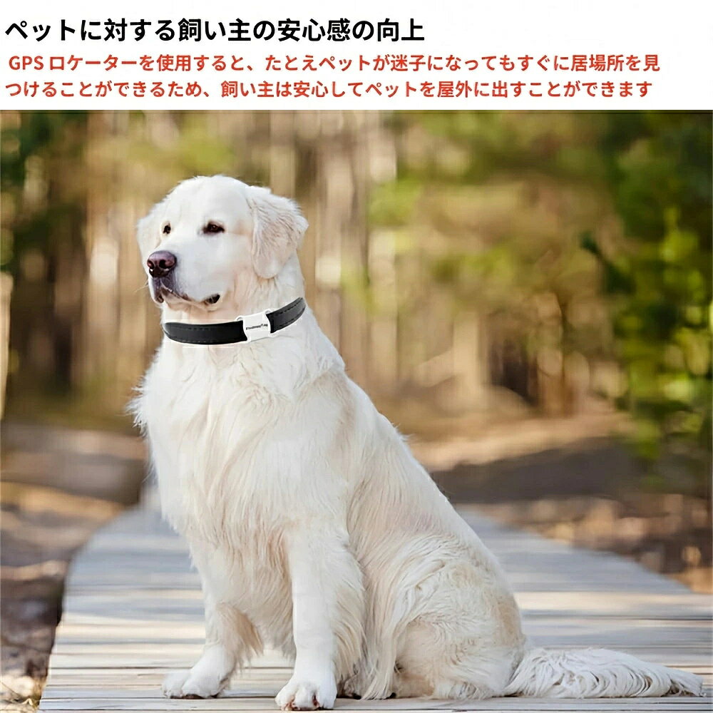 超軽量・超小型のペット専用GPS＼首輪付き、電池附属／Apple&Android共通 遠距離 G...