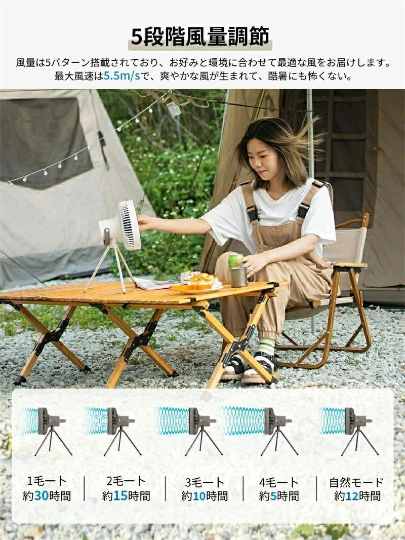 ライ 車中泊 USB 省エネ 軽量 部屋干し 壁掛け タイマー DCモーター 壁掛け扇風機 ...