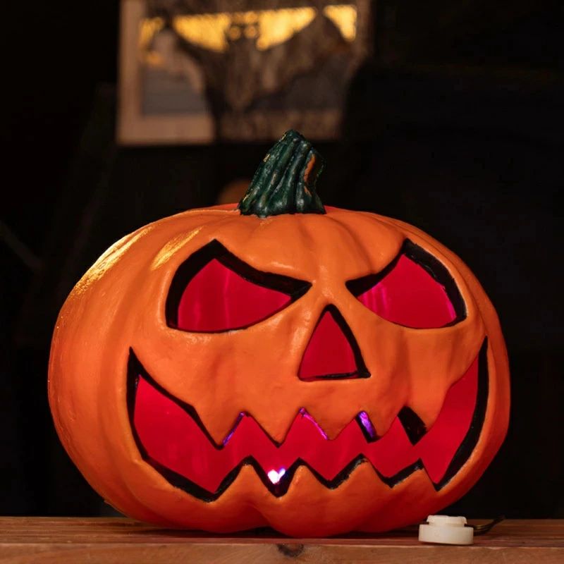 Other - ハロウィン かぼちゃ 置物 ハロウィン 飾り 玄関 かぼちゃ ハロウィンかぼちゃ 光る 21cm ハロウィーンパンプキンランタン ハロウィーン 置物 庭