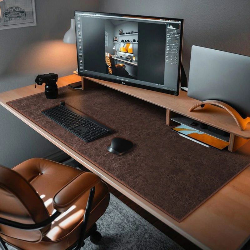 レザー マウス対応 両面 大型 学習机マット自宅勉強 防滑 マット PU リバーシブル 撥水 送料無料 デスク 在宅勤務 マウスパッド おしゃれ テレワーク テーブルマット 防水 汚れ防止 マウス対応 パソコンマット デスクシート デスクマット 滑り止め オフィス