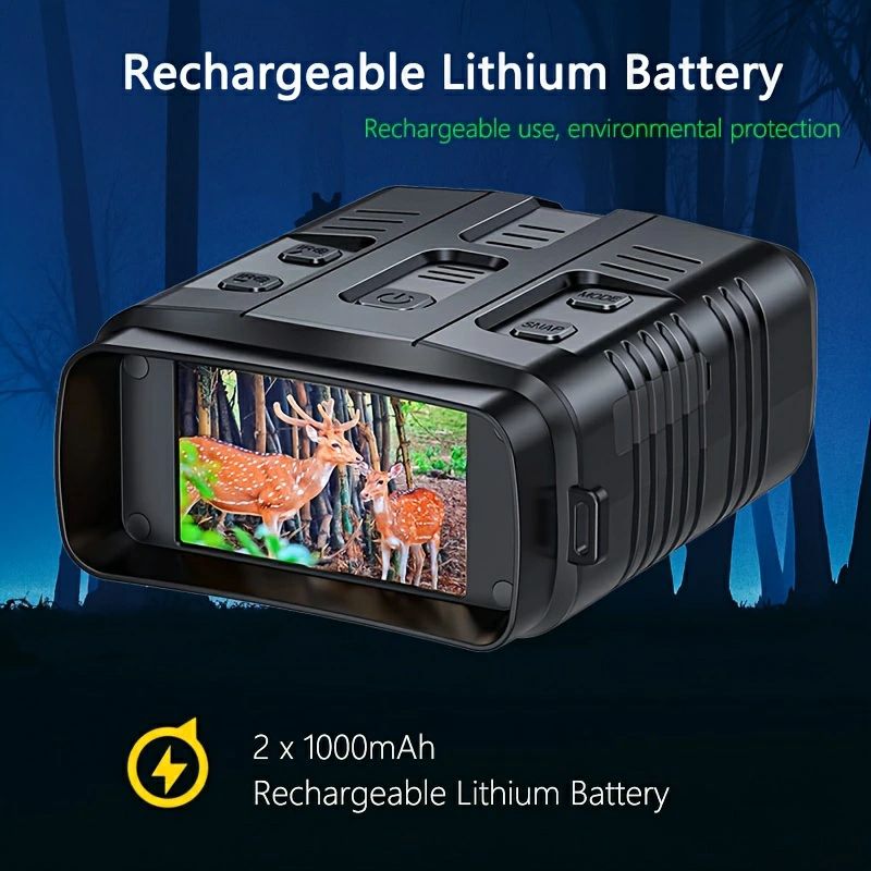 ナイトビジョンゴーグル 7.62cmの大画面 5倍デジタルズーム＆7段階赤外線 - 充電式...
