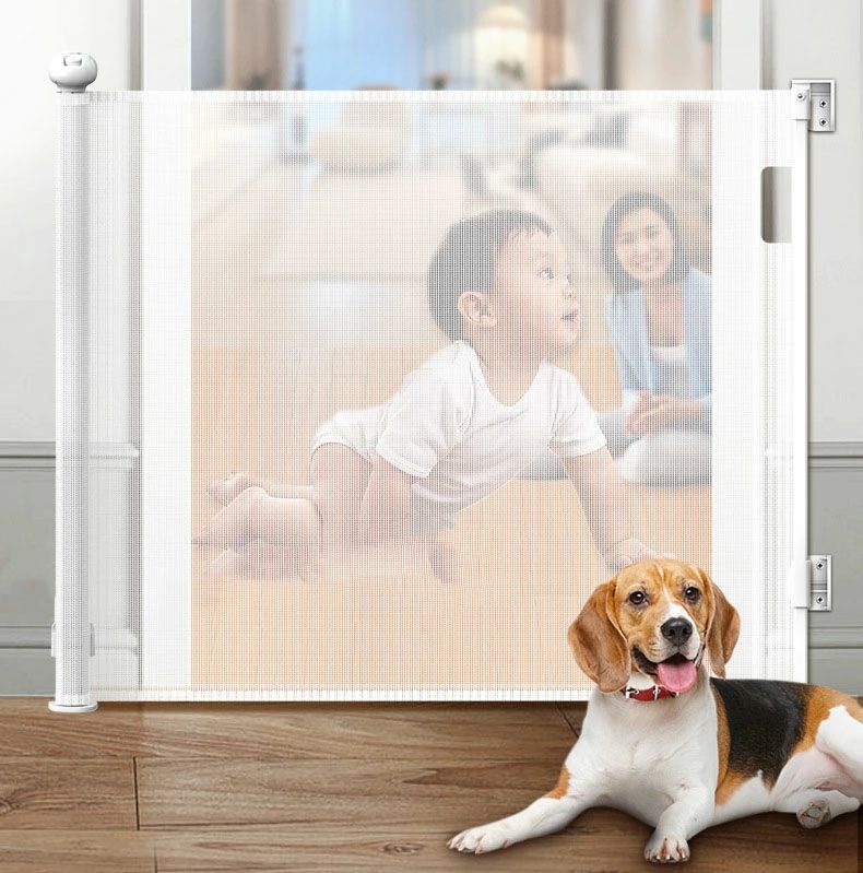 ベビーゲート ベビーフェンス ロールタイプ 斜め 保護 台所 ロール 階段下 ロック機能 巻き取り式 置く..