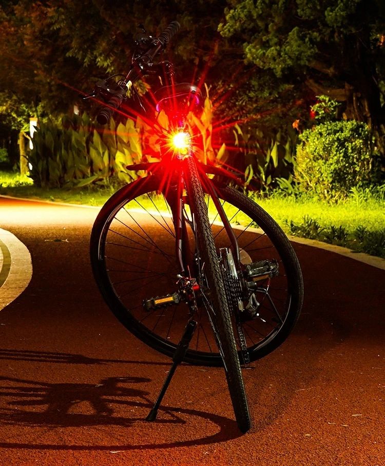 電池式 夜間 軽量 コンパクト 事故防止 バンド 自転車用テールライト 尾灯 安全対策 セーフティライト 巻き付け式 防水 自転車用品 後付け 夜道 お手軽 2