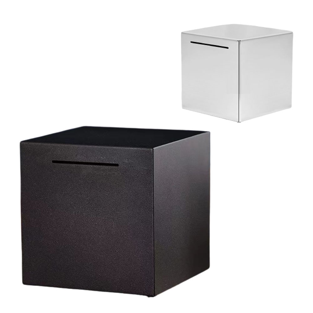 インテリア シンプル シンプル 100円玉 お札 送料無料 貯金箱 500円玉 ブラック 雑貨 シルバー 開かない おしゃれ