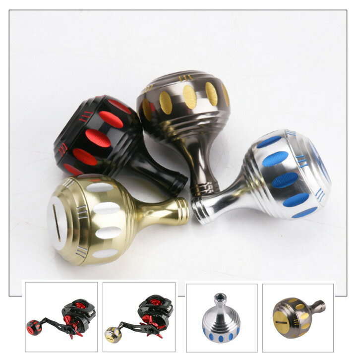 リールハンドルノブ 35mm アルミニウム製 Daiwa typeS Shimano typeA リールパーツ 4色選べる 釣り ルアー 父の日 プレゼント ギ...