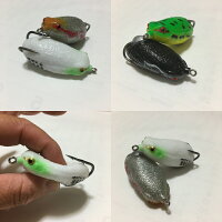 送料無料フロッグルアーカエルバス釣り雷魚蛙釣り餌トップウォーター雷魚釣り雷ガエル疑似餌ソフトルアーセット5個入り
