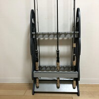 新品セールロッドスタンドホルダー釣り竿立て収納16本ディスプレイ組み立て竿受け