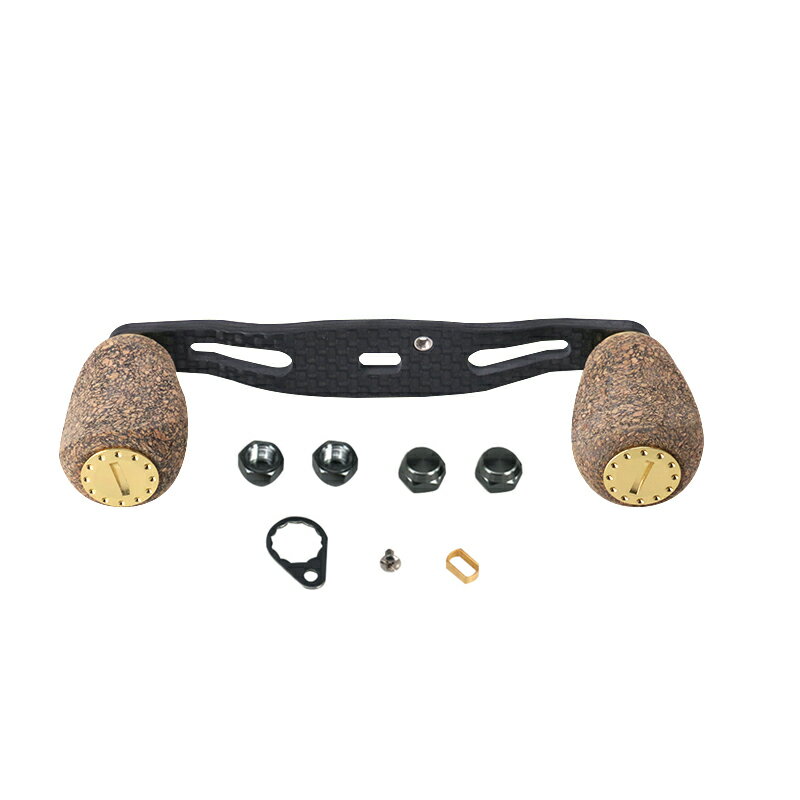 リールハンドル 95mm リールパーツ アブ ダイワ シマノ用 コルク カーボン ハンドル 釣り ルアー