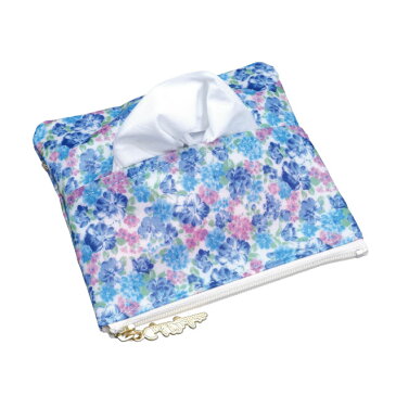 【 アウトレット / 30%OFF 】【日本製】 ティッシュポーチ フローラルアース ( パープル ・ ネイビー ) / ポケットティッシュケース ティッシュポーチ カバー レディース かわいい 花柄 おしゃれ ギフト プレゼント クリスマス ビンゴ 景品 カイロケース