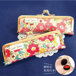がま口 印鑑ケース 印鑑入れ はんこケース ハンコ入れ レディース 銀行員 実印 認印 かわいい おしゃれ 10.5mm 12mm 13.5mm 朱肉付き 花柄 ギフト プレゼント お祝い カントリーフラワー バレンタインデー ホワイトデー 新生活