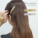 バレッタ ツイスト ヘアアクセサリー メタル チェーン モチーフ セミマット 大人 上品 シンプル 髪飾り 髪留め ヘアアレンジ ワンポイント おしゃれ 海外 ...