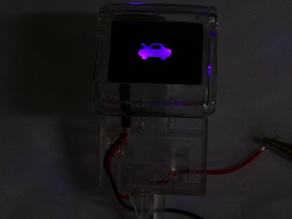 ボンネットマーク スケルトン仕様 LED ヴェルファイア 20系 紫 LED 内装 車内 ルーム ランプ 交換 ドレスアップ カスタム