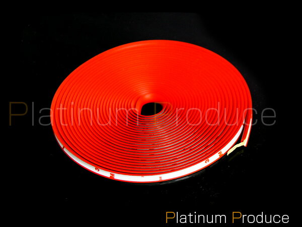 送料無料◎ アルミホイールリムガード レッド 赤 1ロール/8m 車1台分 リムガード ガリ傷隠し