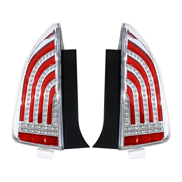 フルLED ファイバー テールランプ 左右セット レッド×クリア ファーバーチューブ プリウス ZVW30系 プリウスPHV ZVW35 前期/後期