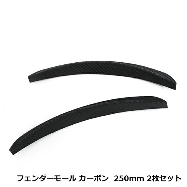 25cm 2本 セット フェンダーモール カーボン柄 250mm オーバー フェンダー アーチ モー ...